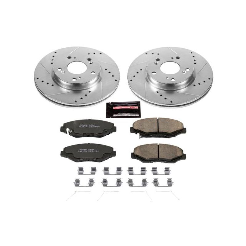 PSB Z23 Evolution Kit - Power Stop 2013 Acura ILX Front Z23 Evolution Sport Brake Kit