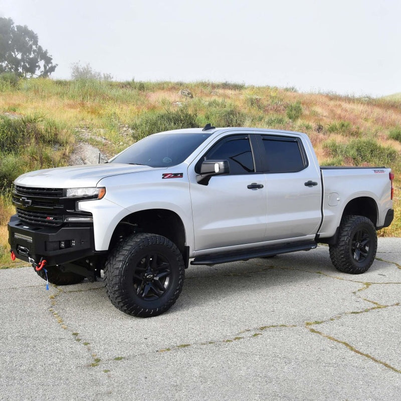 WES Nerf Bars - Outlaw - Westin 19-23 Chevrolet/GMC Silverado/Sierra 1500 Crew Cab Outlaw Nerf Step Bars - Textured Black