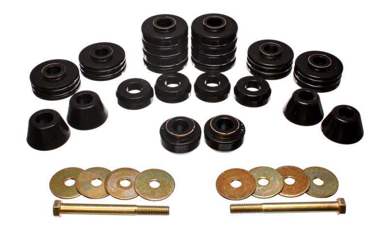 ES Body Mounts - Black - Energy Suspension Black Body Cab Mount Set for 73-80 GM C/K-10/20/30 C/K1500/2500/3500