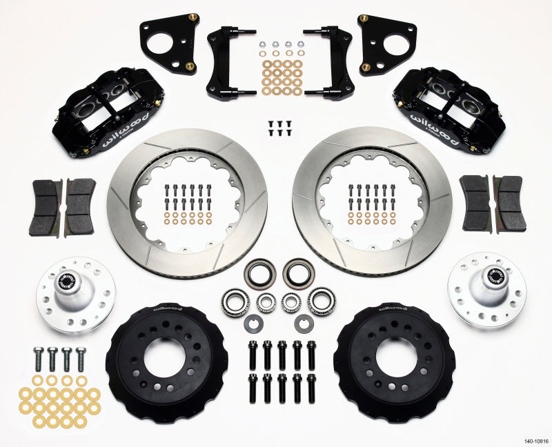 WIL Superlite Brake Kit - Wilwood Narrow Superlite 6R Front Hub Kit 14.00in 62-72 CDP B & E Body-Drum