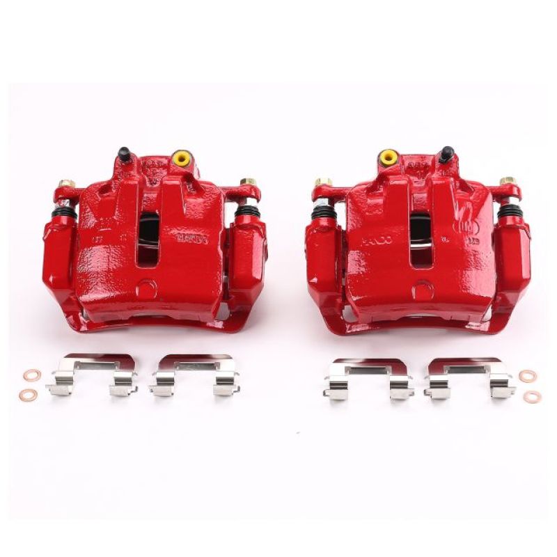 PSB Red Calipers - Power Stop 12-16 Buick LaCrosse Front Red Calipers w/Brackets - Pair