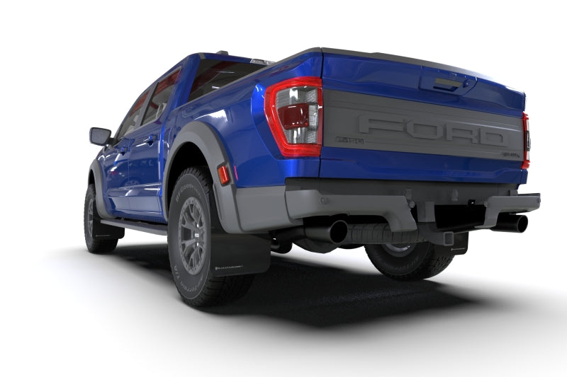 RAL UR Blk Flap/Rd Logo - Rally Armor 21-25 Ford F-150 Raptor Gen 3 Black UR Mud Flap w/Red Logo