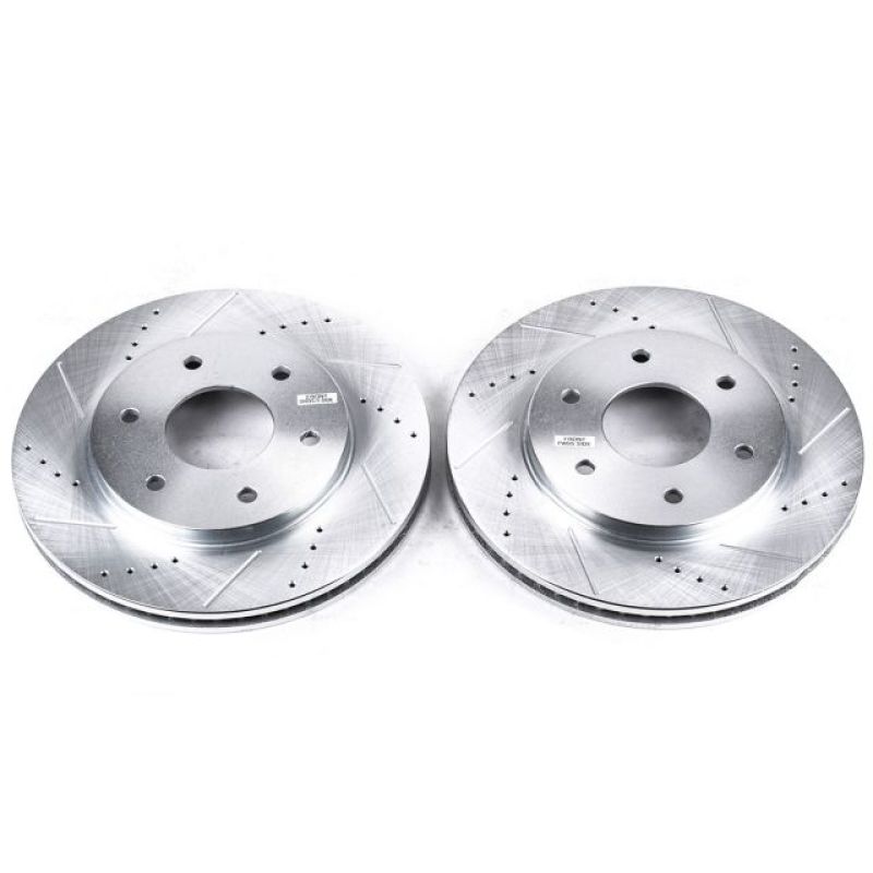 PSB Evolution Drill/Slot Rotor - Power Stop 04-05 Infiniti QX56 Front Evolution Drilled & Slotted Rotors - Pair
