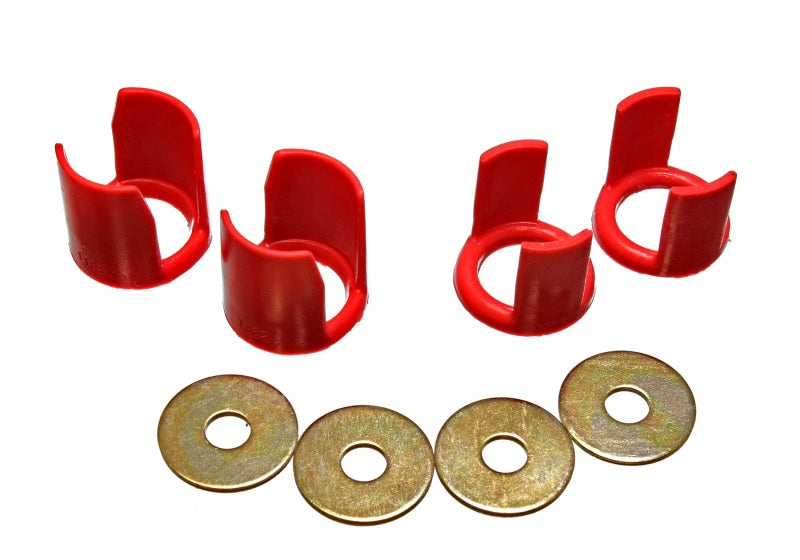 ES Subframe Bushings - Red - Energy Suspension 89-94 Nissan 240SX (S13) Red Rear Subframe Insert Set - a supplement to the subfra