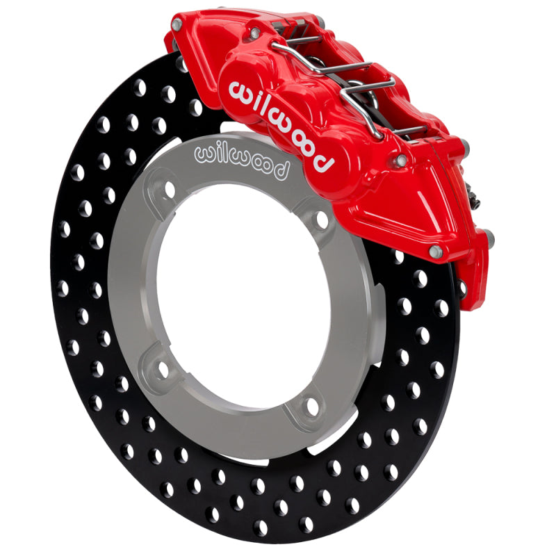 WIL UTV Big Brake Kits - Wilwood 19-22 Honda Talon 1000 Red 6-Piston Front Kit 11.25in - Drilled Rotors