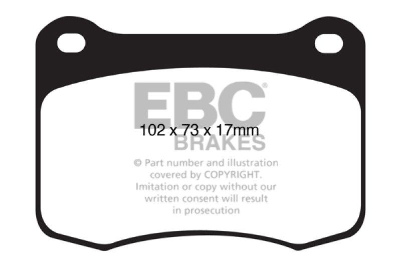 EBC Yellowstuff Brake Pad Sets - EBC 08+ Lexus IS-F 5.0 Yellowstuff Rear Brake Pads
