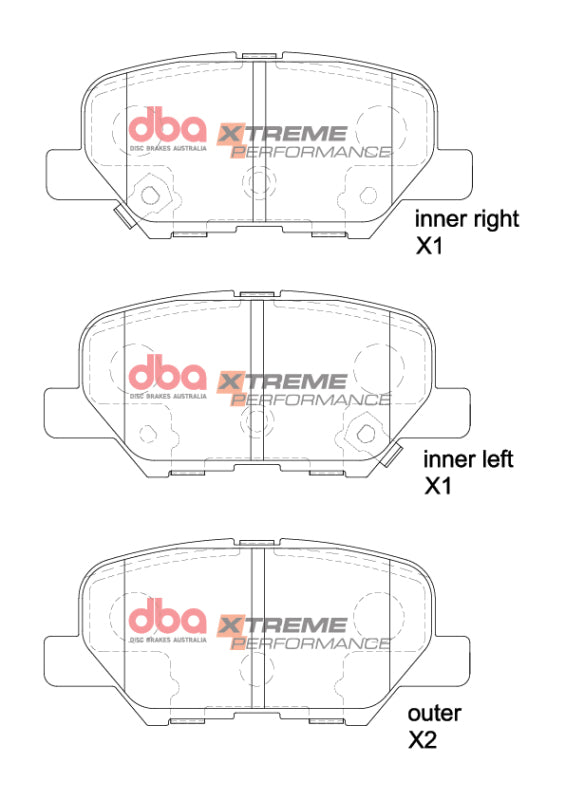 DBA XP Performance Brake Pads - DBA 14-17 Mazda 3 XP Performance Rear Brake Pads