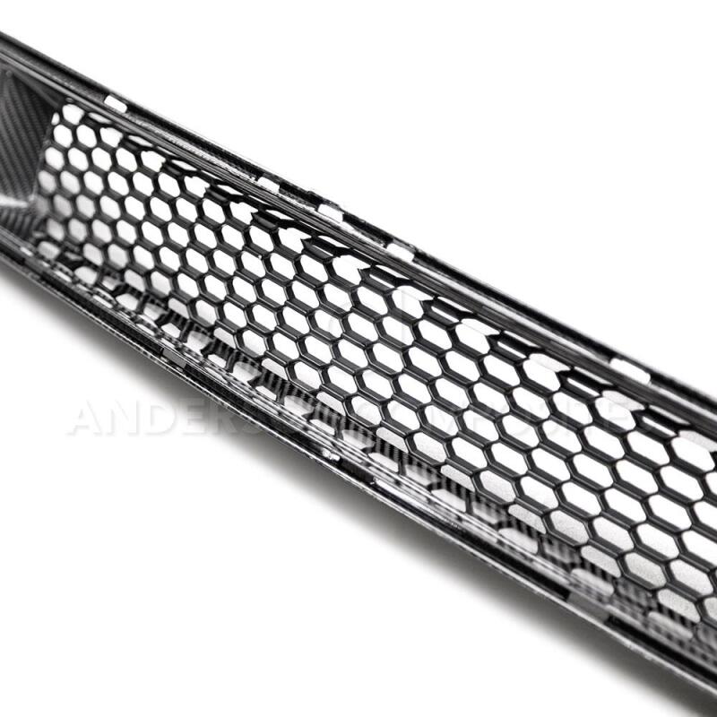 AND Front Grilles - Anderson Composites 15-17 Ford Mustang Front Carbon Fiber Lower Grille