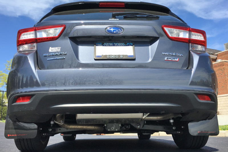 RAL Classic Blk Flap/Silv Logo - Rally Armor 17-23 Subaru Impreza 4D/5D Black UR Mud Flap w/Silver Logo