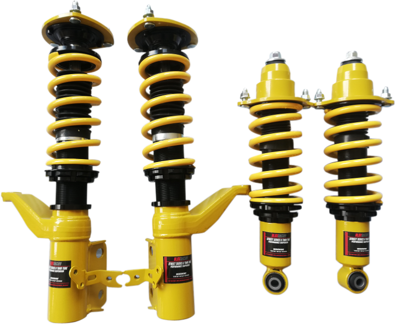 BX Street Coilovers - BLOX Racing 02-05 Rsx/01-05 Civic- Non-Adjustable Damping Street Series II Coilovers