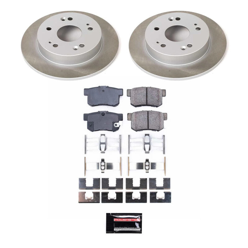 PSB Semi-Coated Rotor Kits - Power Stop 97-01 Honda Prelude Rear Semi-Coated Rotor Kit