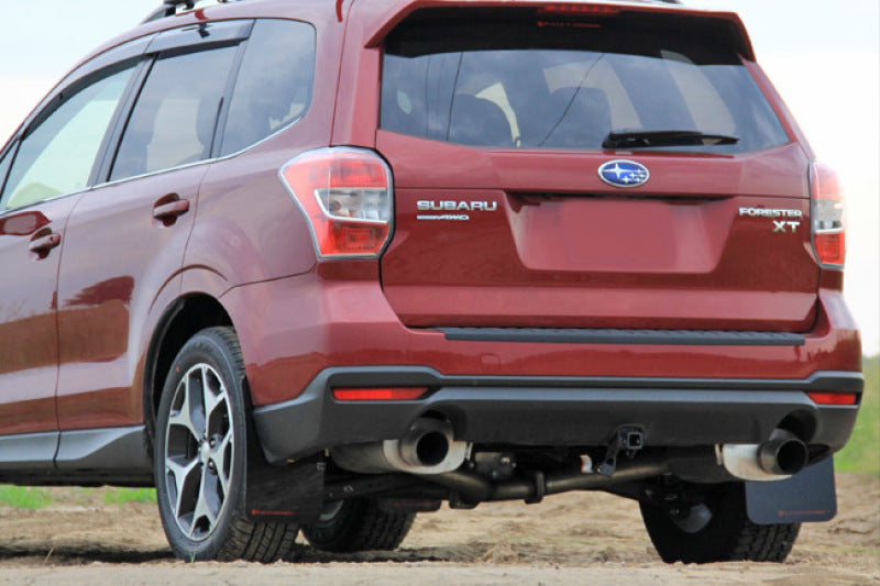 RAL UR Blk Flap/Rd Logo - Rally Armor 14-18 Subaru Forester Black Mud Flap w/ Red Logo
