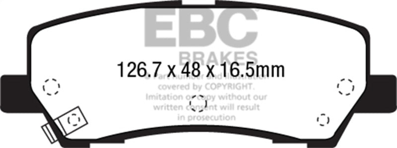 EBC Bluestuff Brake Pad Sets - EBC 2015+ Ford Mustang 5.0L Bluestuff Rear Brake Pads