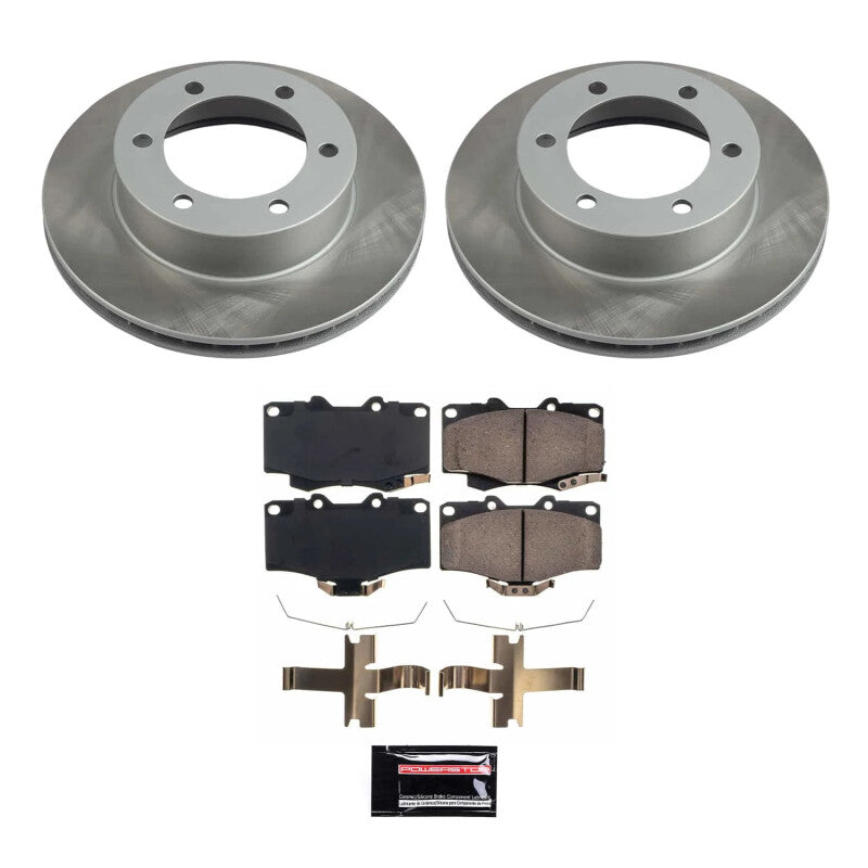 PSB Semi-Coated Rotor Kits - Power Stop 95-04 Toyota Tacoma Front Semi-Coated Rotor Kit