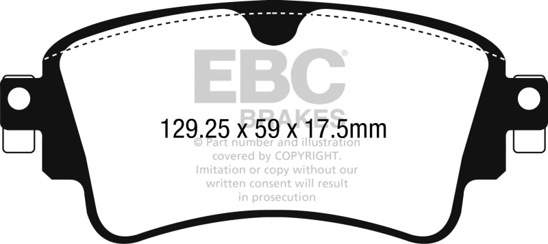 EBC Ultimax2 Brake Pad Sets - EBC 2018+ Audi A4 Allroad Quattro 2.0L Turbo Ultimax2 Rear Brake Pads
