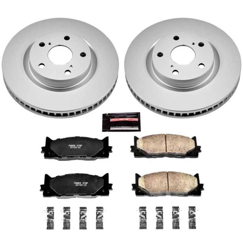 PSB Z17 Evolution Coated Kit - Power Stop 13-18 Lexus ES300h Front Z17 Evolution Geomet Coated Brake Kit