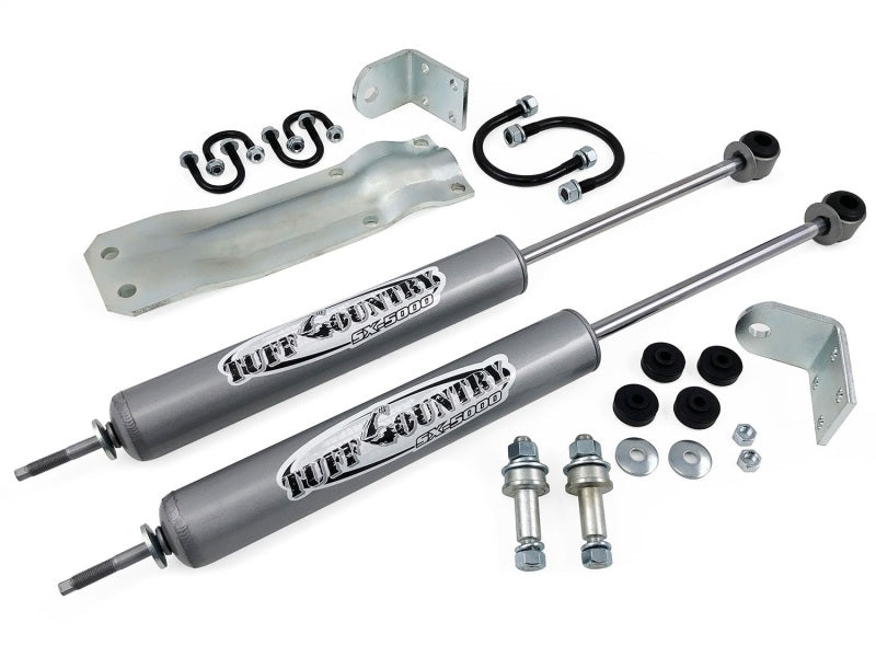 TUF Steering Stabilizers - Tuff Country 94-01 Dodge Ram 1500 4wd Dual Steering Stabilizer (In-Line Style)