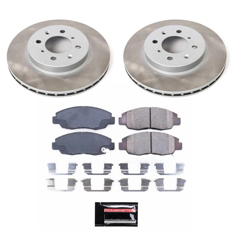 PSB Semi-Coated Rotor Kits - Power Stop 10-14 Honda Insight Front Semi-Coated Rotor Kit