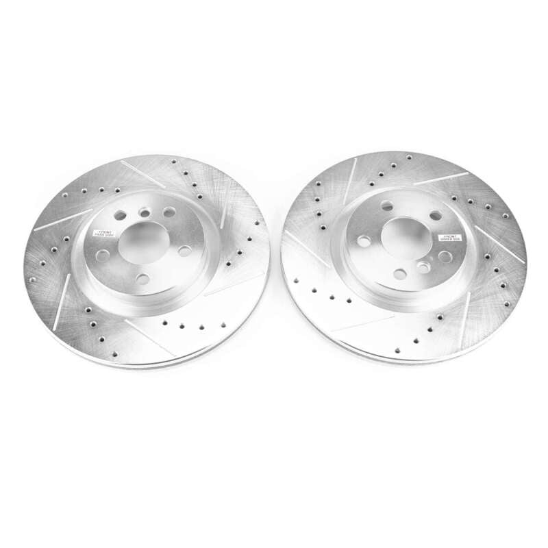 PSB Evolution Drill/Slot Rotor - Power Stop 16-18 BMW X1 Front Evolution Drilled & Slotted Rotors - Pair