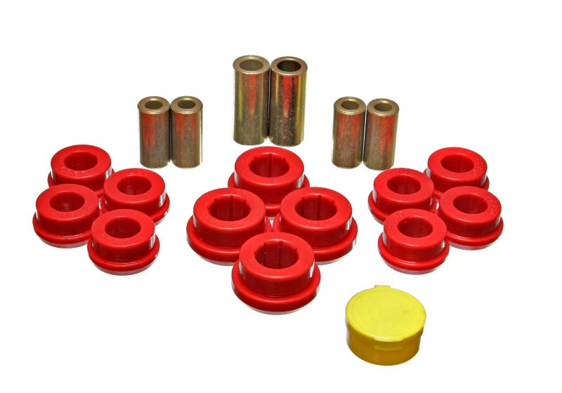 ES Cntrl Arm Bushings - Red - Energy Suspension 92-01 Honda Prelude Red Rear Control Arm Bushing Set