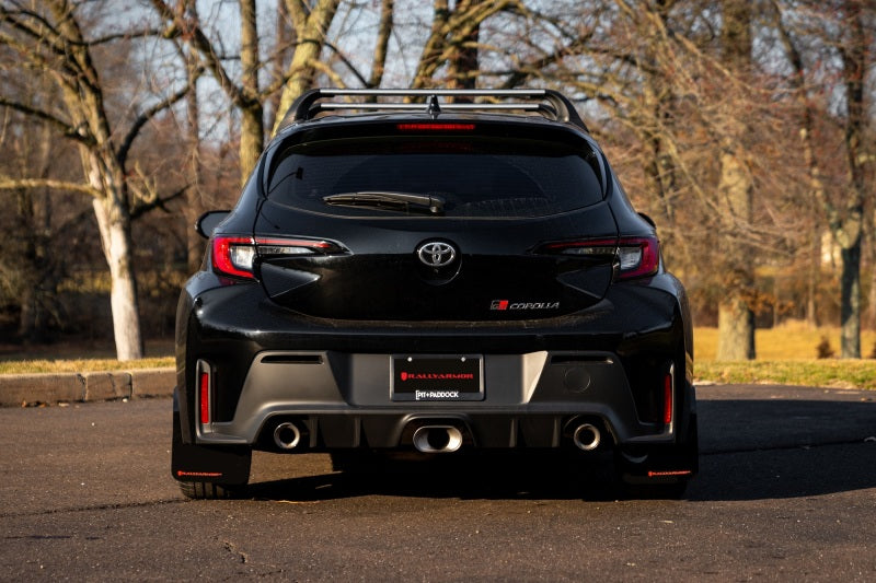 RAL UR Red Flap/Blk Logo - Rally Armor 23-25 Toyota GR Corolla Red UR Mud Flap w/Black Logo
