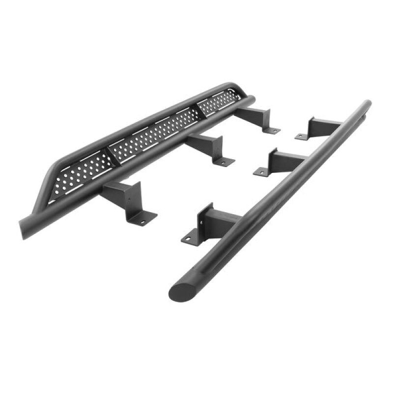 GOR Frame Mount Sliders - Go Rhino 2024 Toyota Tacoma DC 4dr Xtreme Frame Mount Sliders - Tex. Blk