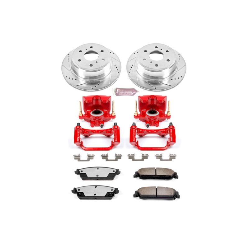 PSB Z36 Truck & Tow Kit w/Cals - Power Stop 07-14 Cadillac Escalade Rear Z36 Truck & Tow Brake Kit w/Calipers