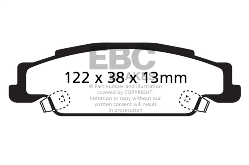 EBC Redstuff Brake Pad Sets - EBC 05-08 Pontiac Grand Prix 5.3 Redstuff Rear Brake Pads