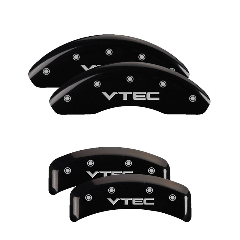 MGP Caliper Covers 4 Logo - MGP 4 Caliper Covers Engraved Front & Rear Vtech Black finish silver ch