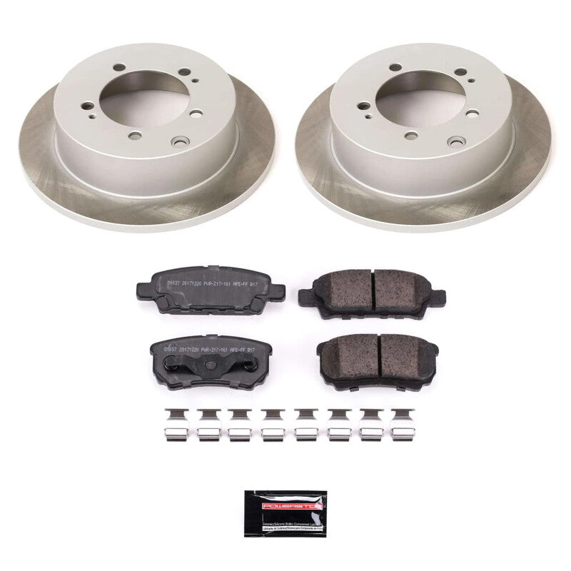 PSB Semi-Coated Rotor Kits - Power Stop 05-06 Mitsubishi Outlander Rear Semi-Coated Rotor Kit
