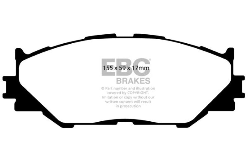 EBC Greenstuff Brake Pad Sets - EBC 06-08 Lexus IS250 2.5 Greenstuff Front Brake Pads