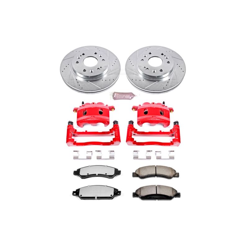 PSB Z36 Truck & Tow Kit - Power Stop 2007 GMC Yukon XL 1500 Front Z36 Truck & Tow Kit w/Cals