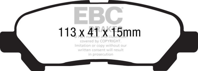 EBC Greenstuff Brake Pad Sets - EBC 09-13 Toyota Highlander 2.7 2WD/4WD Greenstuff Rear Brake Pads