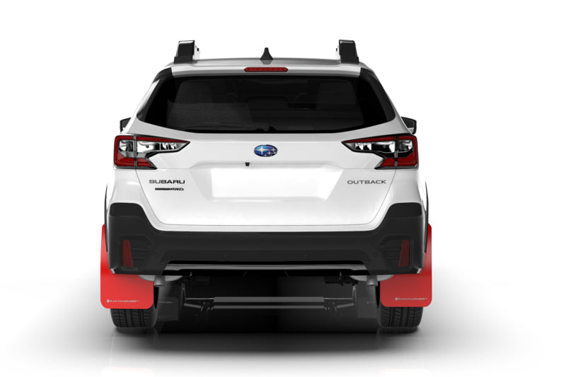 RAL UR Blk Flap/Rd Logo - Rally Armor 20-25 Subaru Outback Black UR Mud Flap w/Red Logo