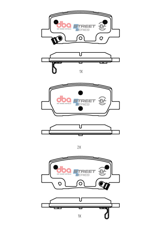DBA Street Series Brake Pads - DBA 16-22 Tesla S Mando Rear Caliper (1 Piston) Rear Street Series Brake Pads