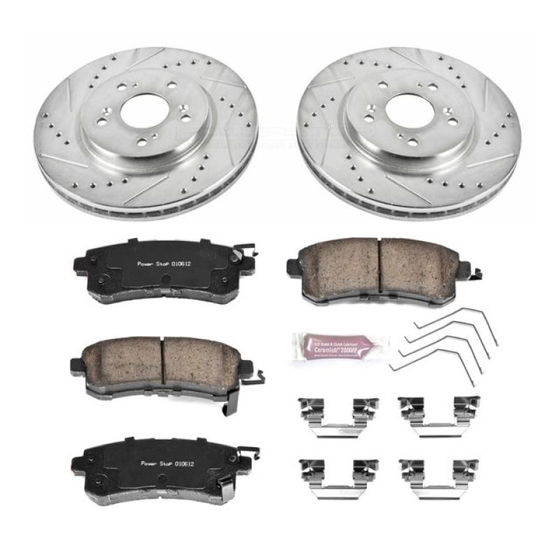 PSB Z23 Evolution Kit - Power Stop 12-15 Honda Crosstour Front Z23 Evolution Sport Brake Kit