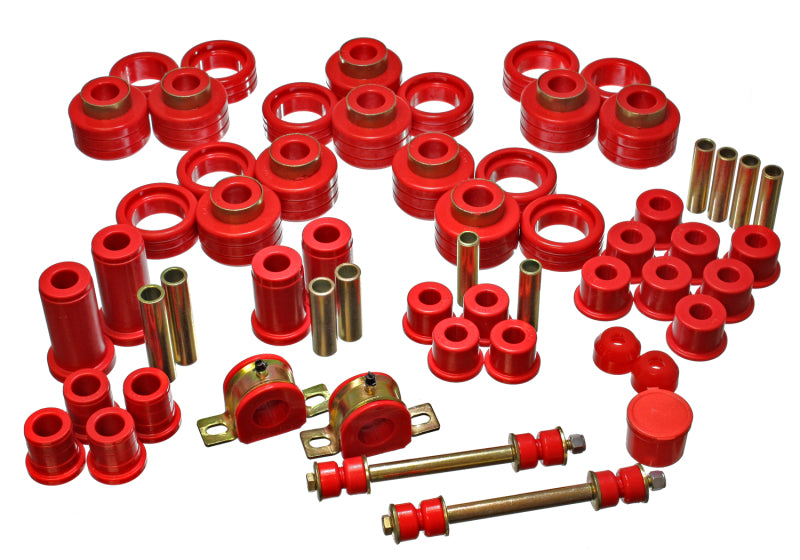 ES Hyper-Flex Sets - Red - Energy Suspension 95-97 Chevy Tahoe / GMC Denali 4WD Red Hyper-flex Master Bushing Set