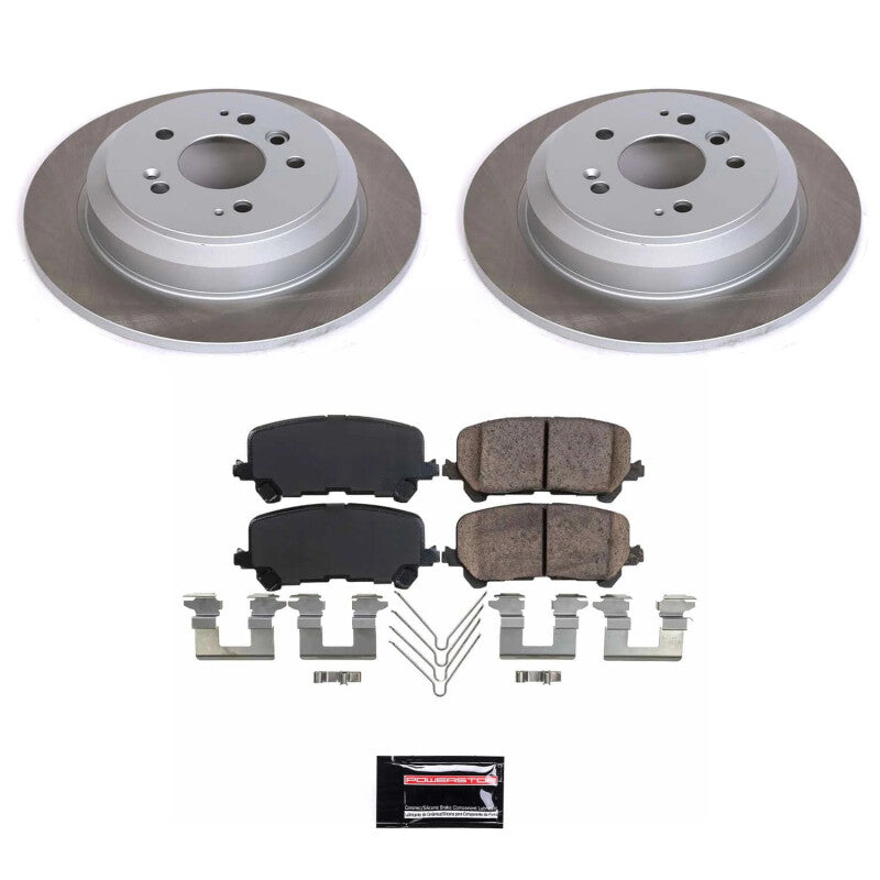 PSB Semi-Coated Rotor Kits - Power Stop 17-22 Honda Ridgeline Rear Semi-Coated Rotor Kit