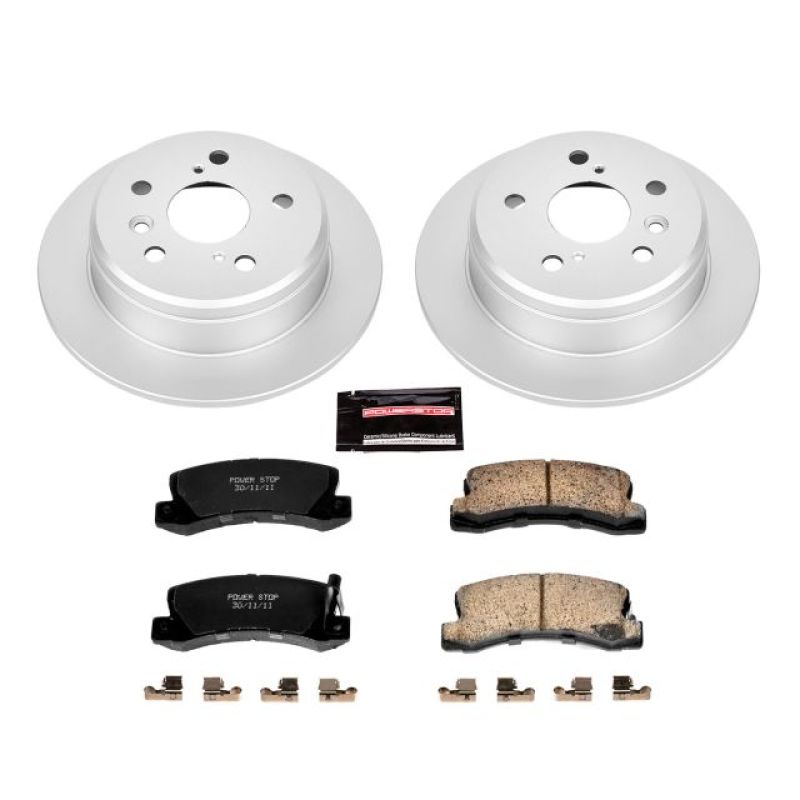PSB Z17 Evolution Coated Kit - Power Stop 97-99 Lexus ES300 Rear Z17 Evolution Geomet Coated Brake Kit