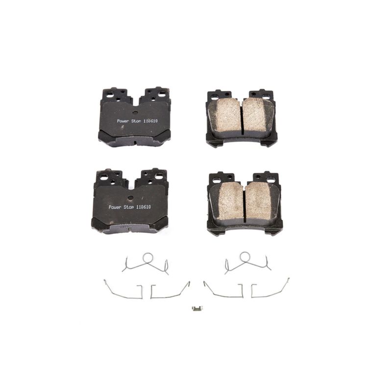 PSB Z17 Evolution Brake Pads - Power Stop 07-17 Lexus LS460 Rear Z17 Evolution Ceramic Brake Pads w/Hardware