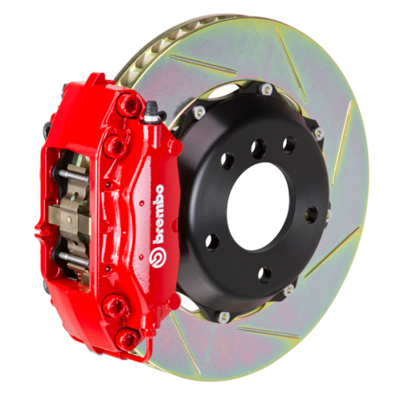 BRB Big Brake Kits - Brembo 00-02 RS4 Rear GT BBK 4 Piston Cast 2pc 328x28 2pc Rotor Slotted Type-1-Red