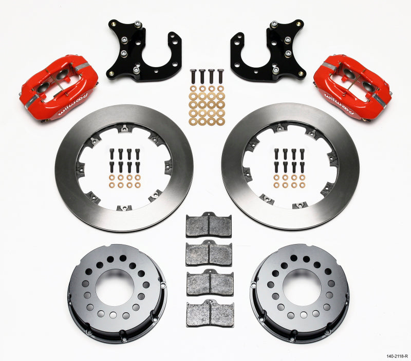 WIL Dynalite Brake Kit - Wilwood Forged Dynalite P/S Rear Kit Red Big Ford 2.36in Offset
