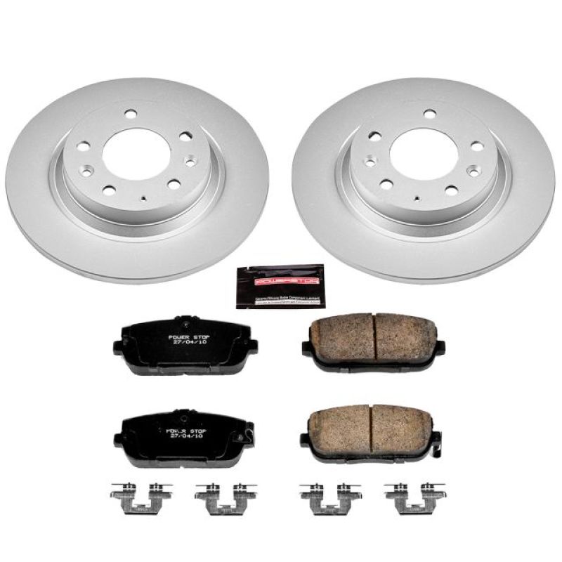 PSB Z17 Evolution Coated Kit - Power Stop 06-15 Mazda MX-5 Miata Rear Z17 Evolution Geomet Coated Brake Kit
