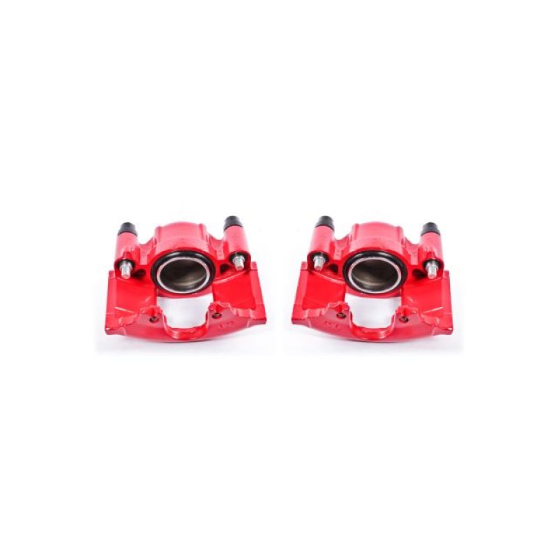 PSB Red Calipers - Power Stop 90-93 Cadillac Commercial Chassis Front Red Calipers w/o Brackets - Pair