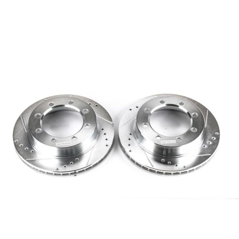 PSB Evolution Drill/Slot Rotor - Power Stop 95-99 Ford F-250 Front Evolution Drilled & Slotted Rotors - Pair