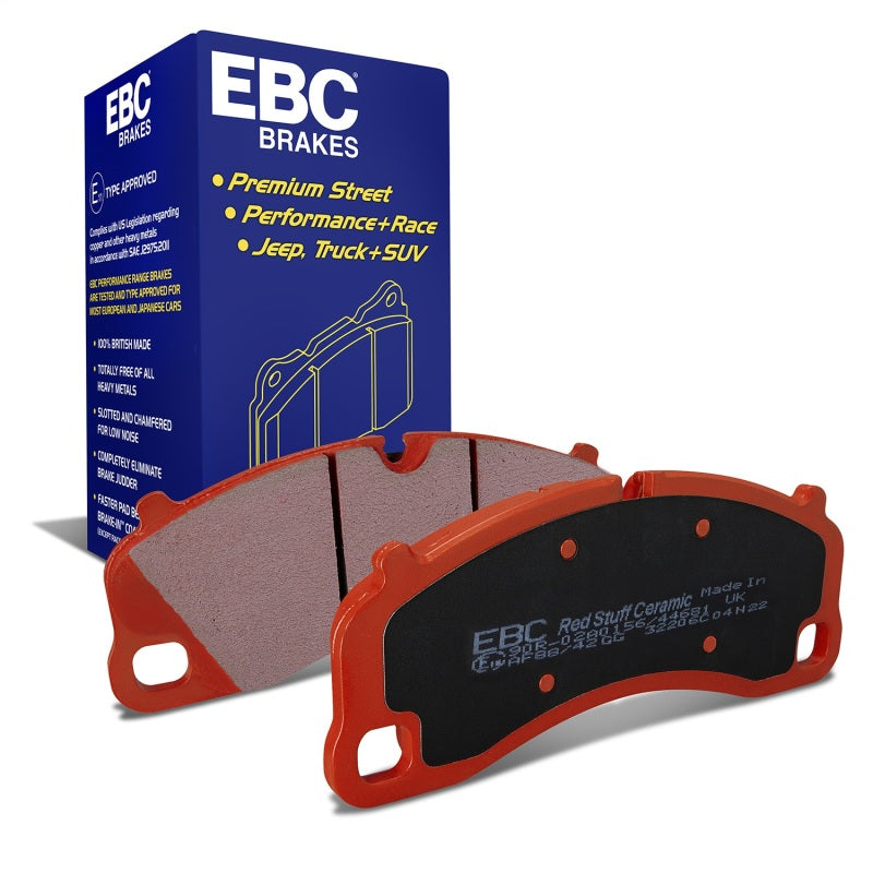 EBC Redstuff Brake Pad Sets - EBC 2016+ Porsche 911 (991/992) Carrera S 3.0TT (Cast Iron Rotor Only) Redstuff Front Brake Pads