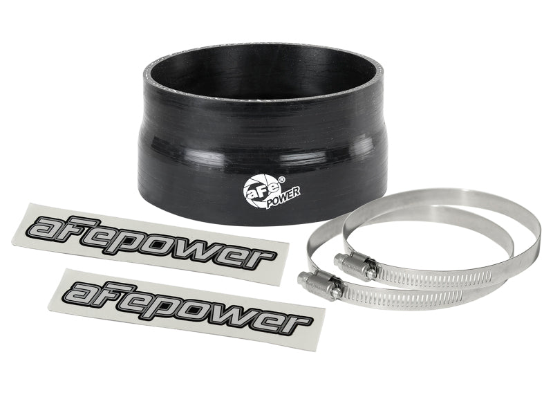 AFE Elbow Reducing Couplers - aFe Magnum FORCE CAI Univ. Silicone Coupling Kit (4in to 3.8in ID / 2in L) Reducer Coupler - Black