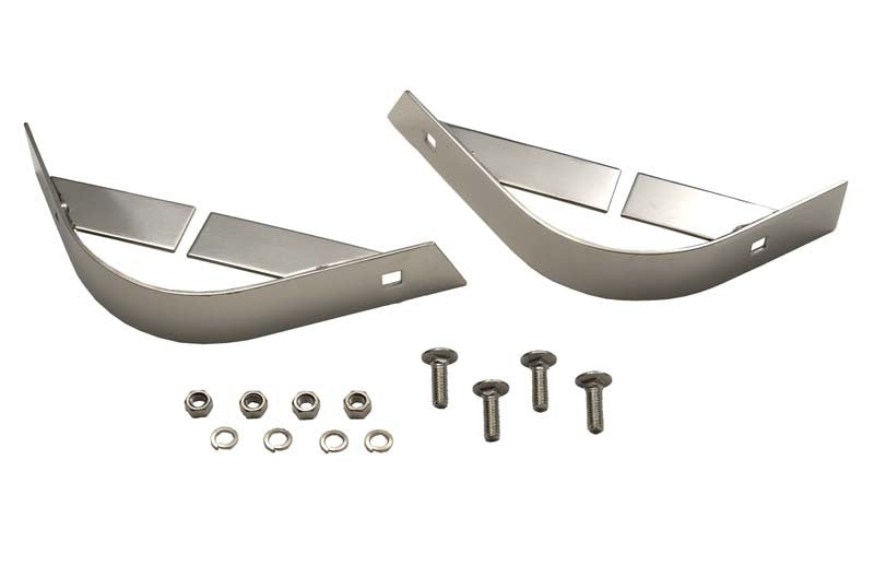 KEN Body Armor - Kentrol 87-95 Jeep Wrangler YJ Rear Body Guard Pair - Polished Silver