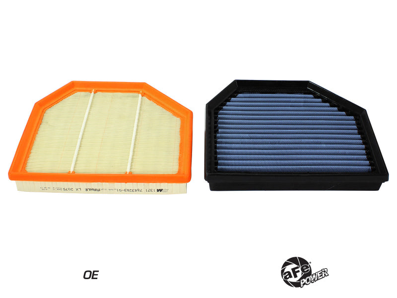 AFE P5R Drop In Air Filter - aFe MagnumFLOW OEM Replacement Air Filter PRO 5R 2015 BMW M3/M4 (F80/F82) 3.0L S55 (tt) Qty. 2