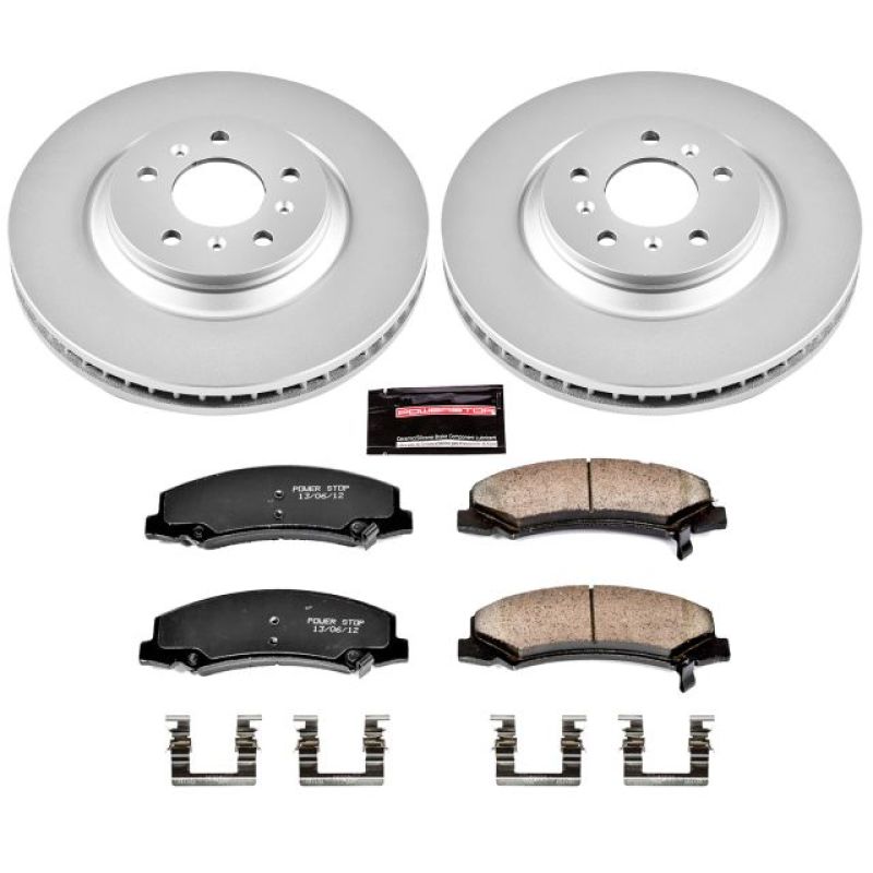 PSB Z17 Evolution Coated Kit - Power Stop 08-09 Buick Allure Front Z17 Evolution Geomet Coated Brake Kit